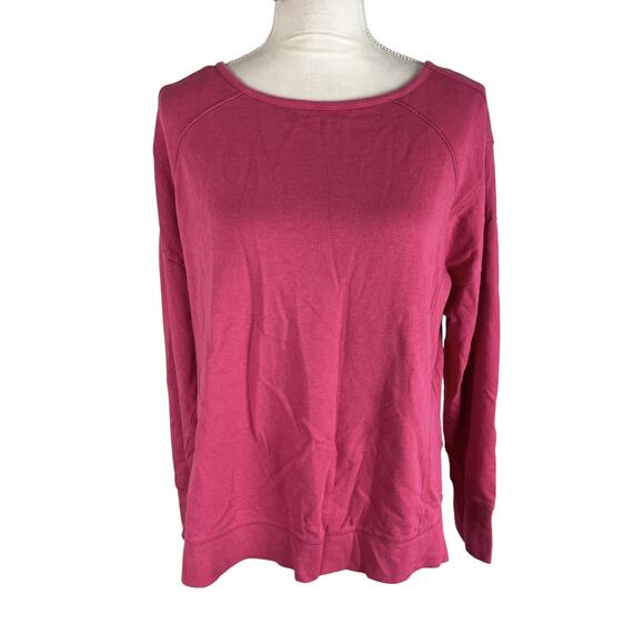 Sweaty Betty After Class Sport French Terry Pullover Sweater Tayberry Sz Medium - Picture 2 of 7